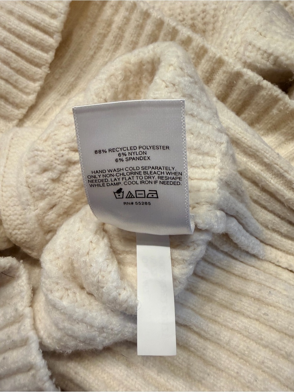 Express Women’s Cream Cable Knit Sweater with Cutouts, Size Medium. - Picture 8 of 8